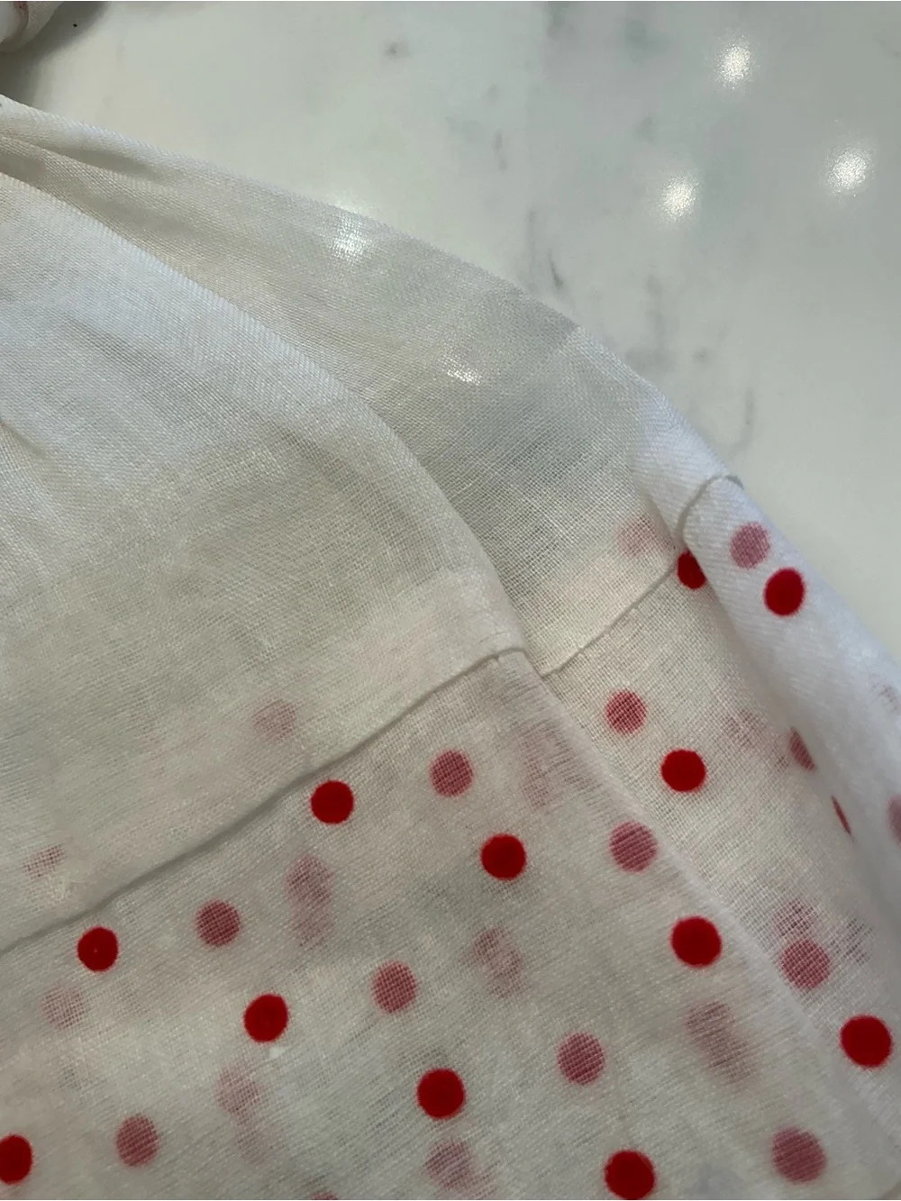 Doll  White Dress with Red Polka Dots - Charming Ruffle Detail